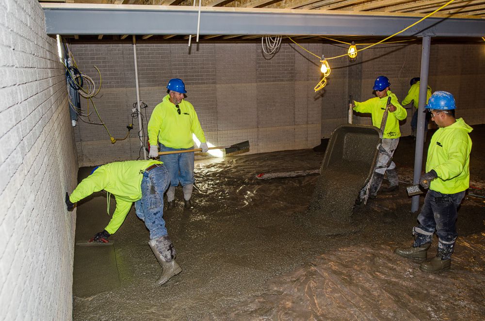 Pouring the Basement Floor